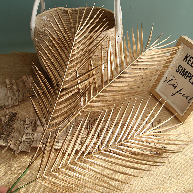 唯美三叉散尾葵叶棕榈树叶椰子树叶散尾叶针葵叶针叶婚庆仿真树叶