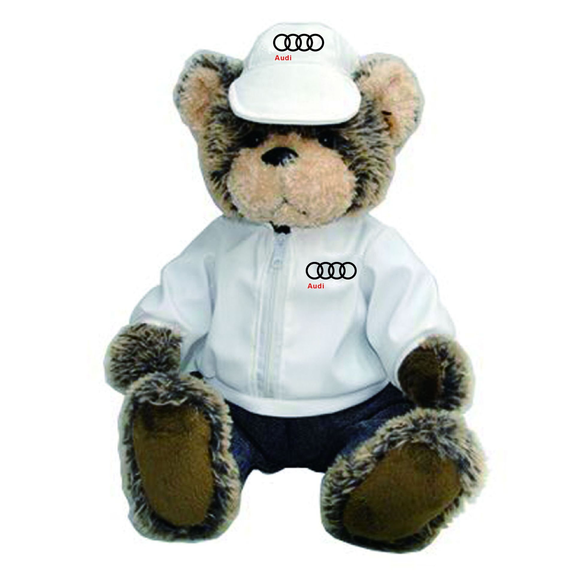 奥迪车模熊赛车服熊保时捷公仔校服熊汽车熊汽车礼品
