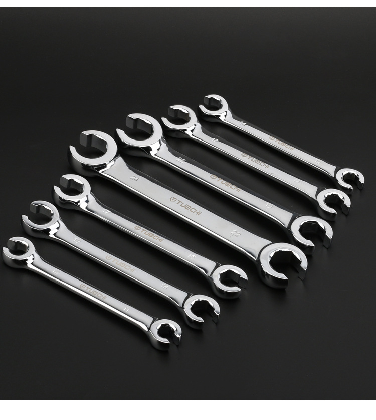 油管扳手拆油管扳手六角呆头开口扳手双头开卡口油管扳子六角开口