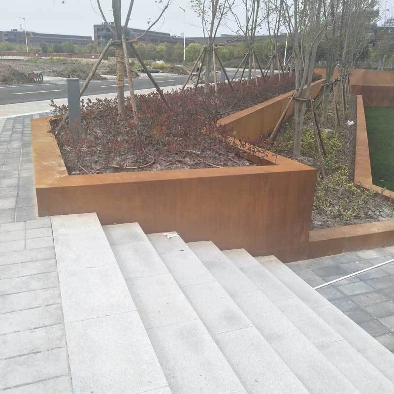 景观园林树池  厂家直销花钵折弯 户外耐候钢板种植围边