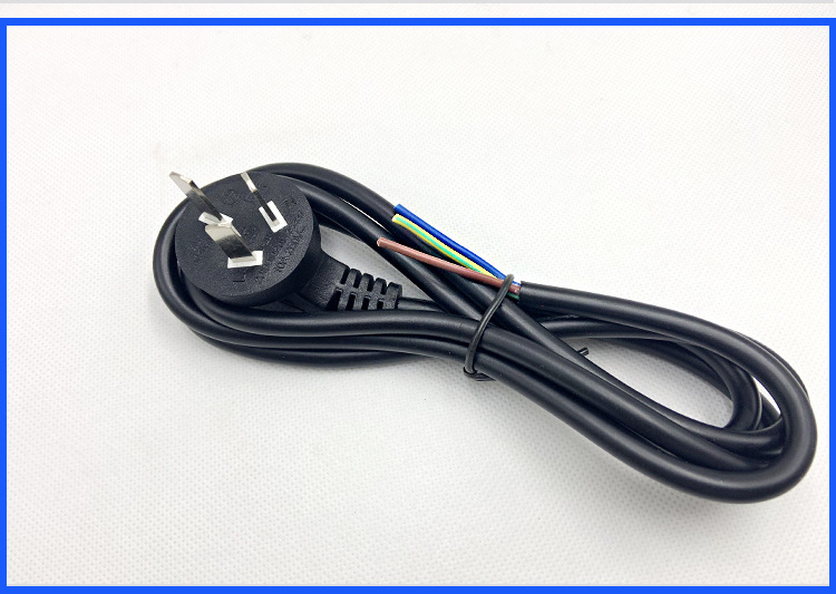 3三芯电源线带插头国标全铜三角三孔10a单头裸线尾连接线批发定制