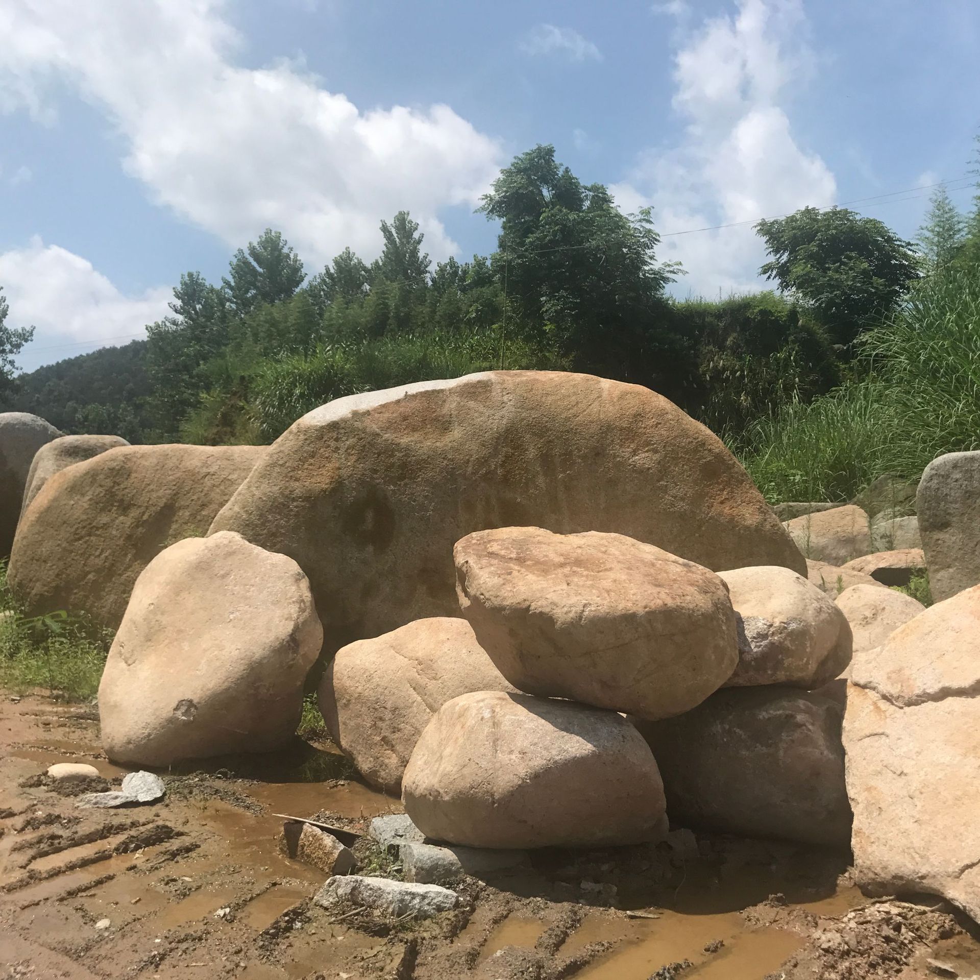 桐庐厂家直销小黄石 水池驳岸黄泥土砌墙体石 园林绿化野山石