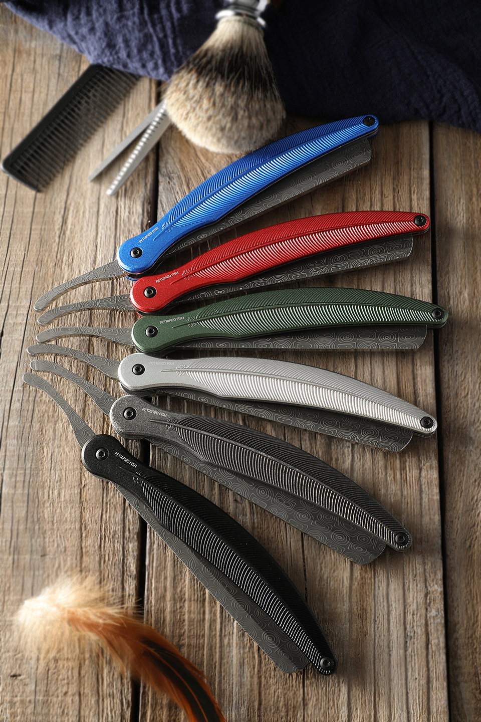 新款手动老式剃刀刮刀耐锋利9铬钢剃须刀理发剃头刀刮脸修眉刀