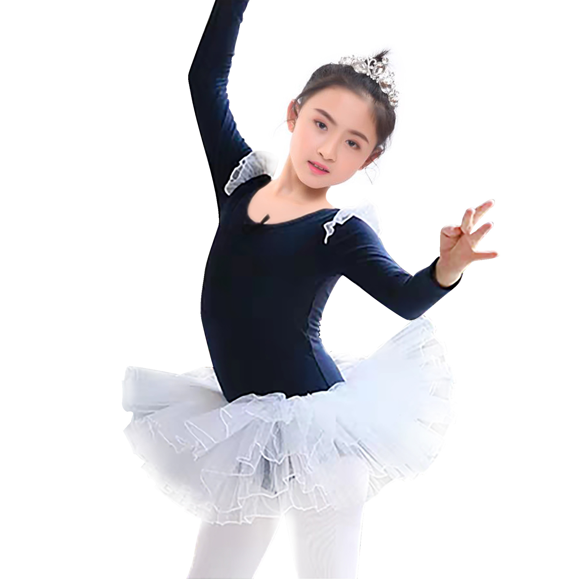 厂家直销儿童舞蹈连体服芭蕾体操裙练功裙拼纱连衣裙体服考级服