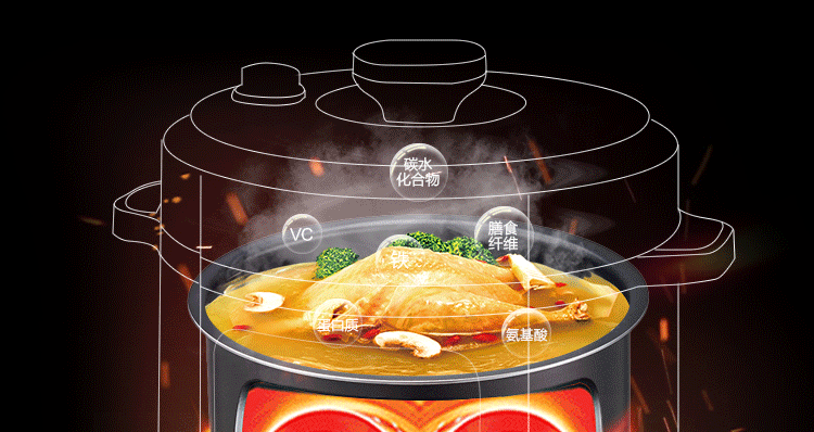 适用苏泊尔电压力锅5升一锅双胆 智能触控 一键排压 sy-50yc8110e