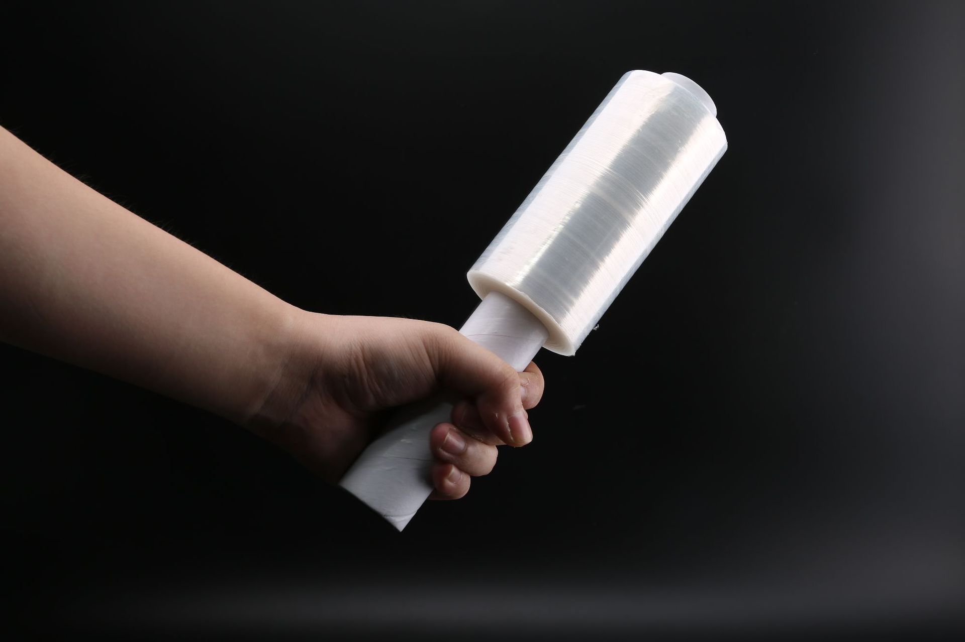 PE Hand Wrapping Film Stretch Wrap Waterproof Seal with Handle Packaging Film Moisture-Proof Stretch Wrap Factory Direct Sales