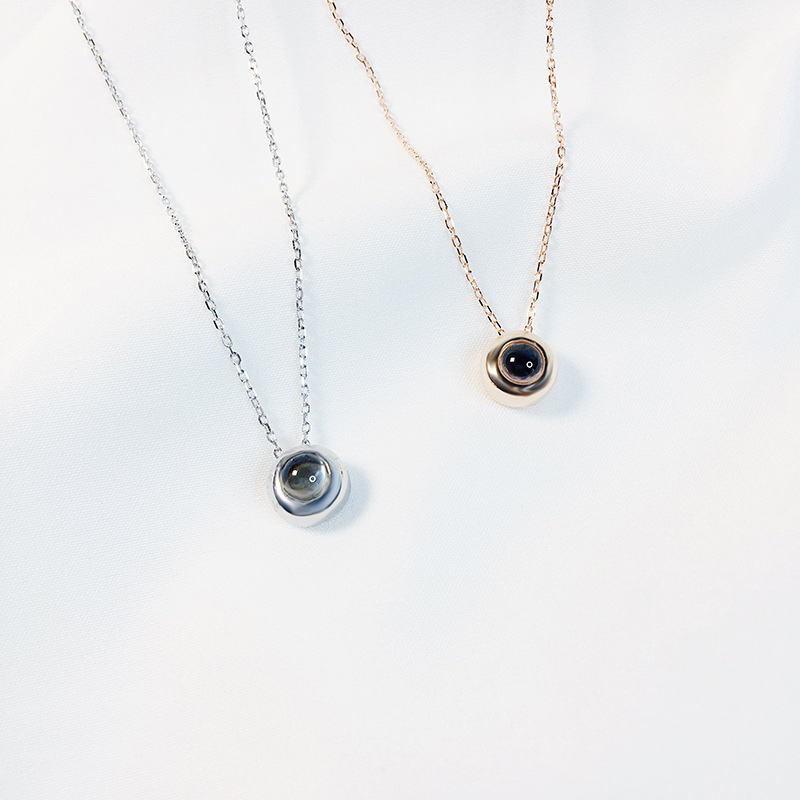 s925纯银爱的泡泡项链女简约浪漫520表白送礼物抖音爆款19年新品