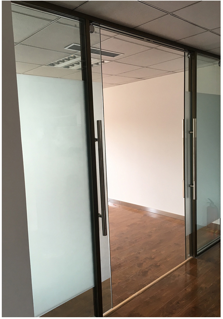 厂家定制钢化玻璃隐藏门系列 铝镁合金 定制高隔断办公室隐藏门