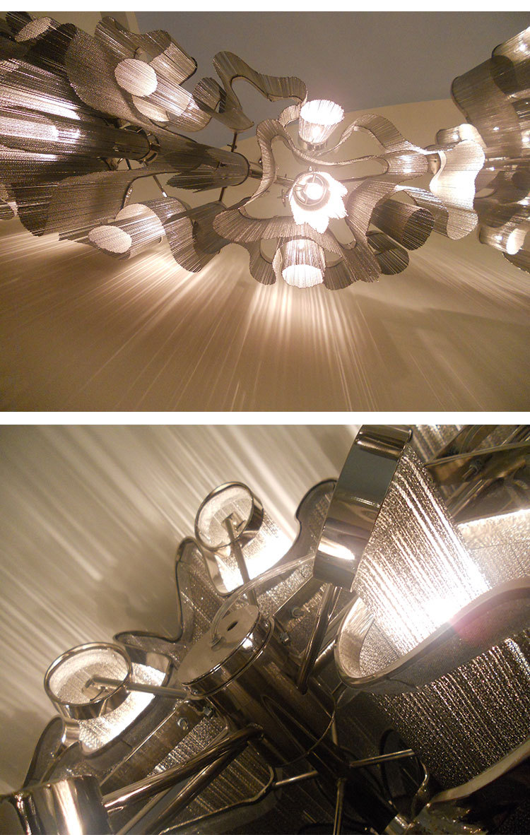 后现代简约艺术多浪奢华吊链灯客厅餐厅吊灯复式楼连锁店铝链吊灯