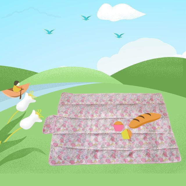 萌萌哒 美乐蒂 k*t布丁狗大耳狗 卡通可爱防水野餐垫 桌垫 爬行垫