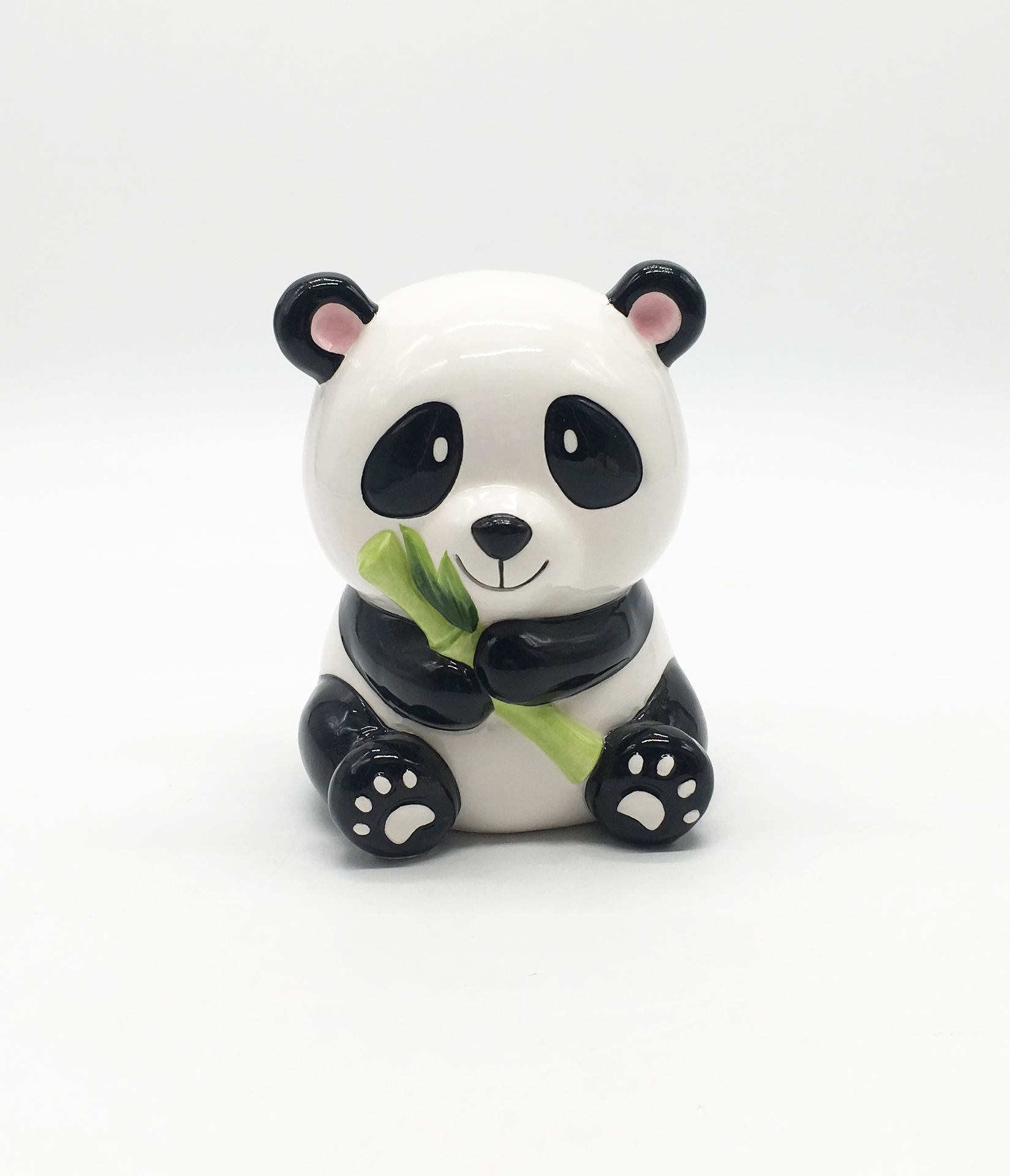 陶瓷熊猫储蓄罐热门动物熊猫样式存钱罐卡通动物钱币罐家居摆件