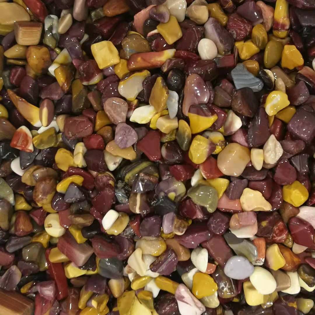 天然蛋黄石碎石 原石 供佛七宝供曼扎 鱼缸布景花盆铺面 碎石批发