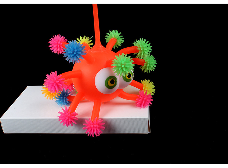 闪光玩具 地摊热卖 小号雪花球发光玩具 整蛊凸眼雪花发泄球批发