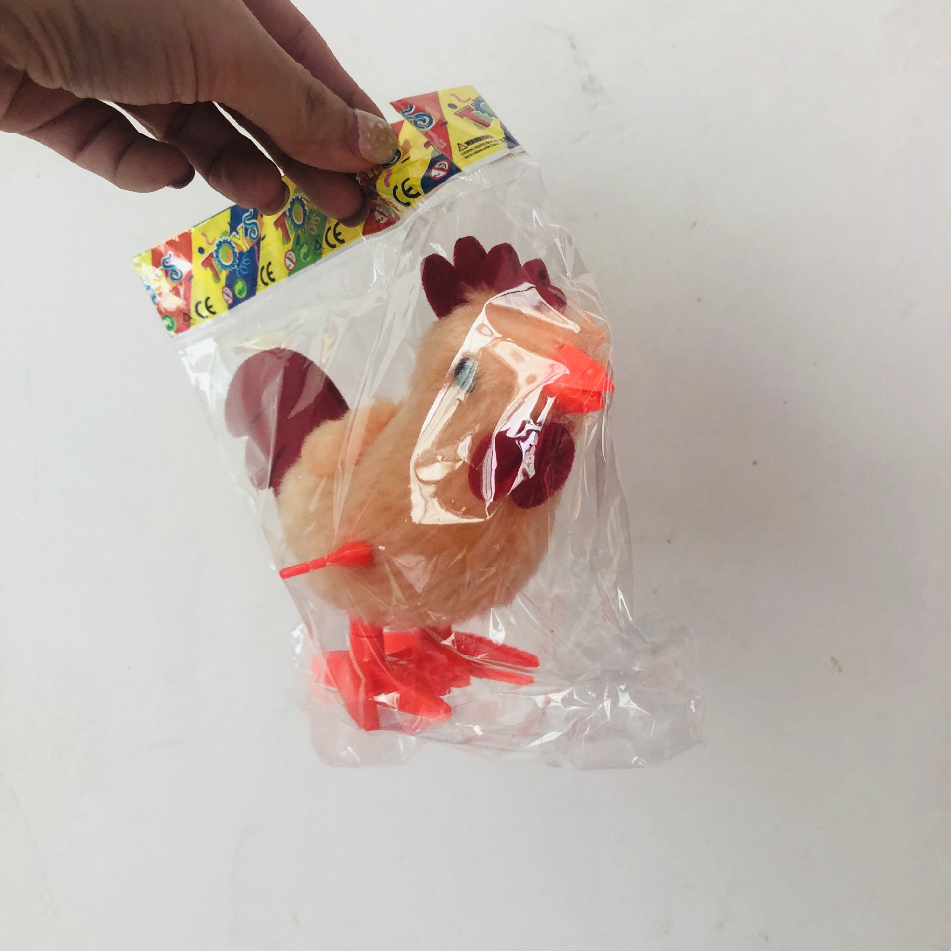 儿童男孩女孩宝宝上链发条毛绒小公鸡可爱玩具创业地摊货源