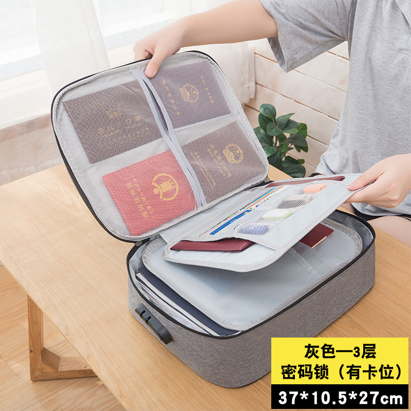 Id Storage Bag Boxes Household Multi-Layer Large Capacity File Document Package Passport Id Storage Bag