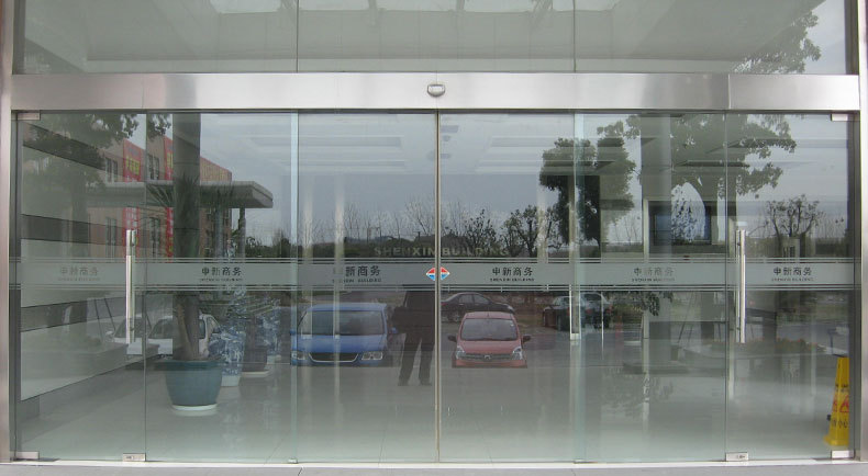 宁波无框玻璃感应门 宁波无框推拉玻璃门 宁波无框自动平移门