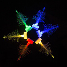 节日新品七彩小夜灯光纤圣诞树创意儿童发光玩具地摊广场货源批发