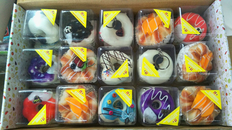 韩国挂件仿真食物儿童过家家玩具回弹食玩雪糕面包饼干甜甜圈道具