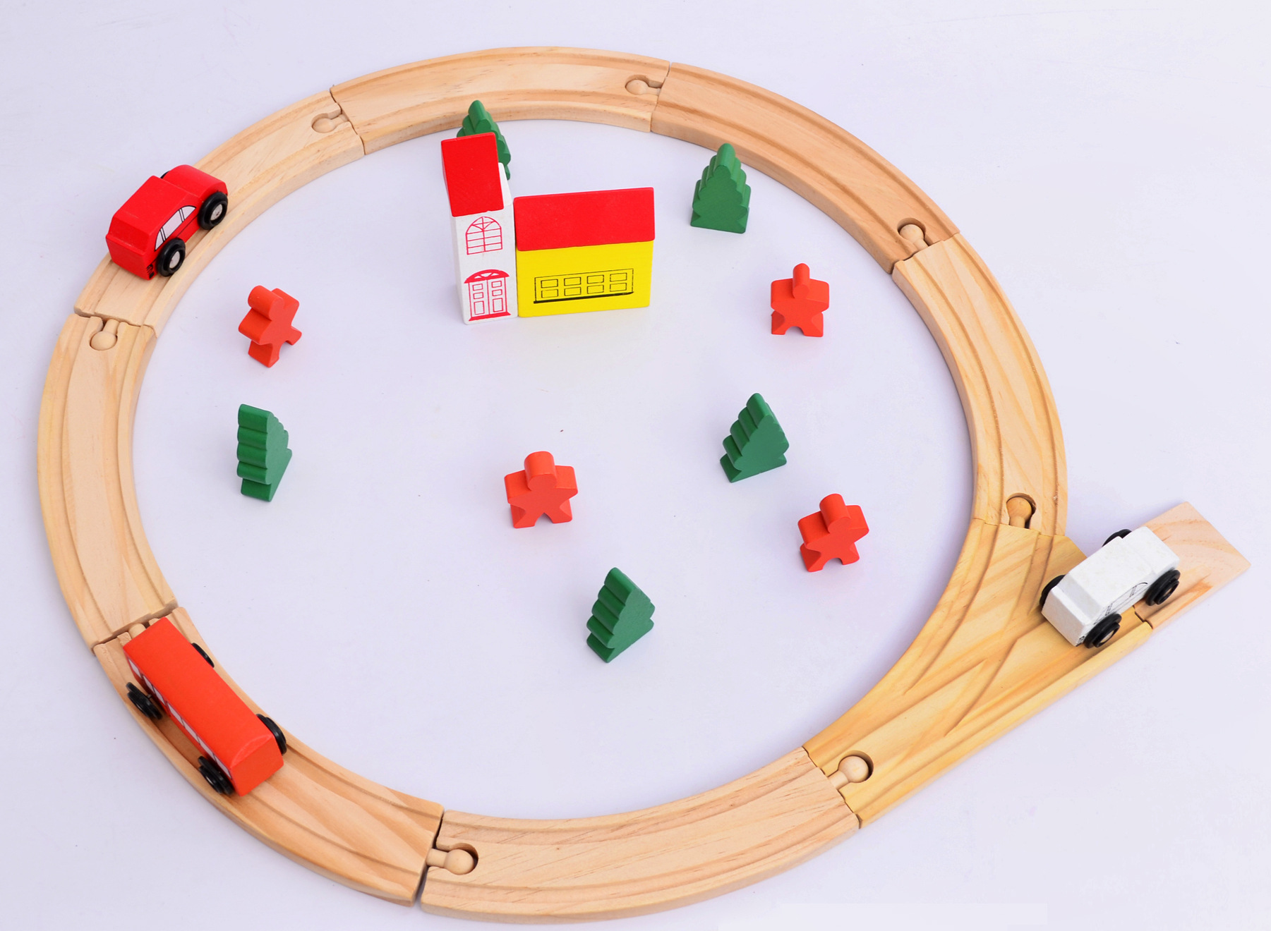 7拼搭早教益智儿童轨道玩具积木车