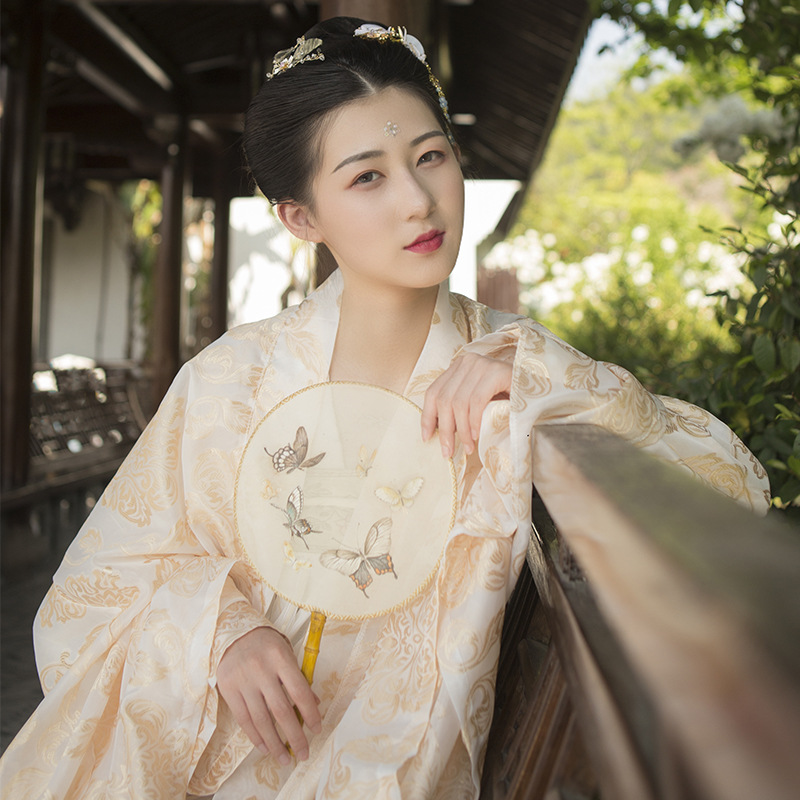 现货2018新品荣姬原版复刻上襦齐胸襦裙汉服套装女