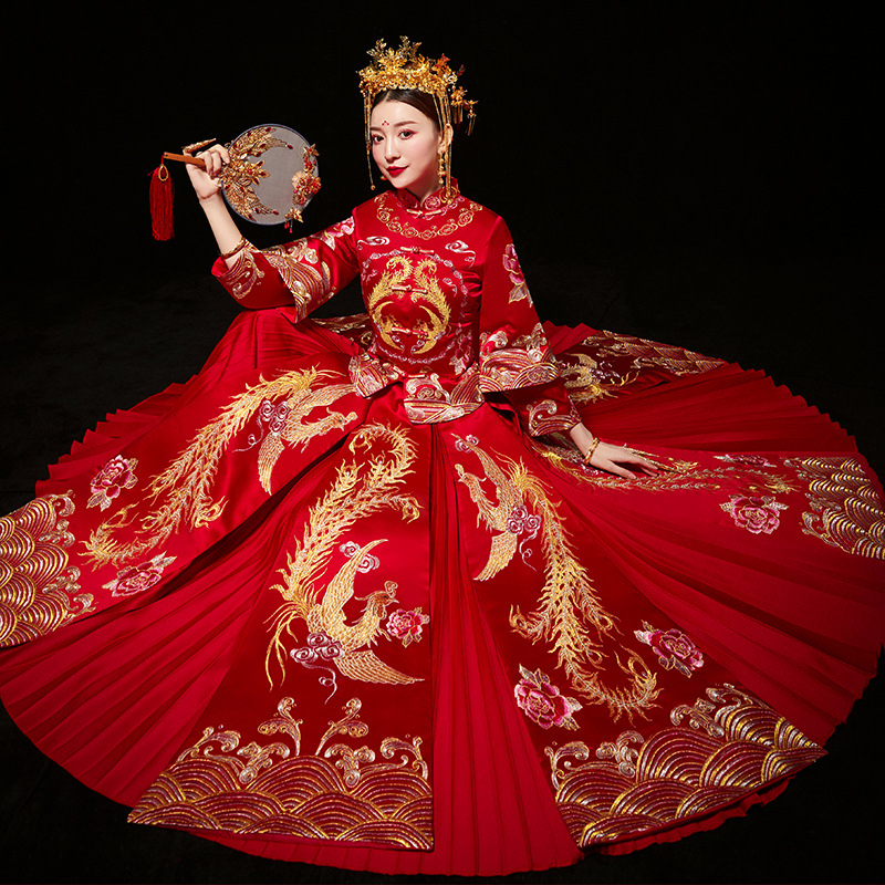 秀禾服2019新款春夏季新娘结婚礼服古装出阁服嫁衣中式婚礼秀和女