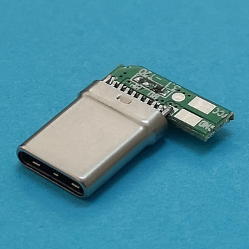 工厂type-c拉伸弯头90度焊板公头 3.1usb夹板16p侧焊数据款端子