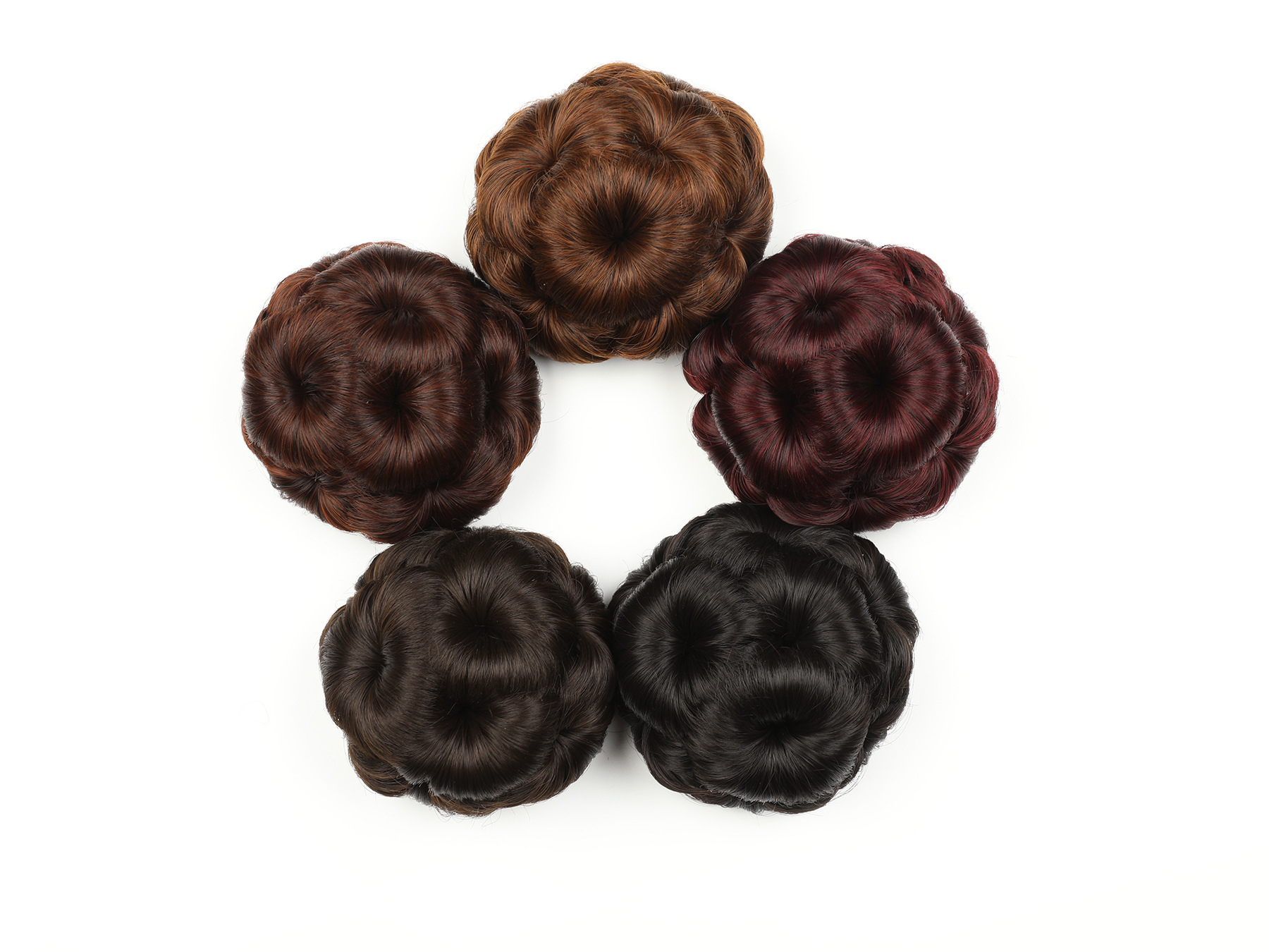 厂家直销九朵花假发包抓夹式 九朵花卷发包逼真古装假发发包