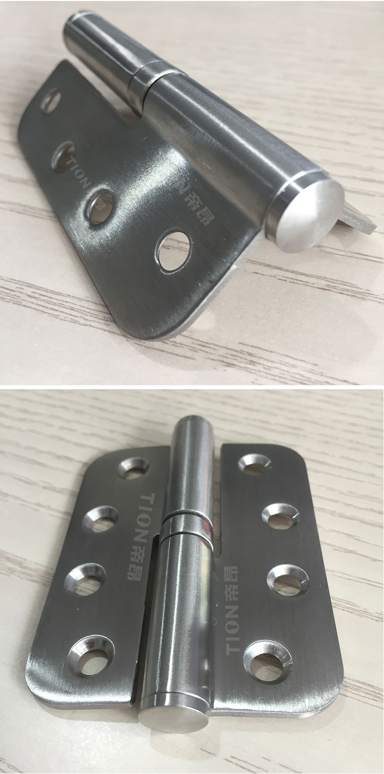 厂家批发80mm圆角不锈钢脱卸合页 可拆卸合页轴承静音橱窗门铰链