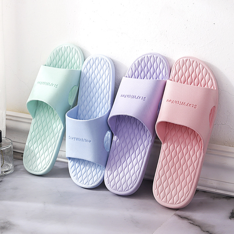 [Spot Delivery] Slippers Women‘s Summer Indoor Home Bathroom Men‘s Slippers Couple Home Non-Slip sandals