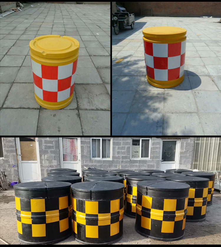 防撞桶玻璃钢高速反光桶防撞隔离墩箭头分流桶水马安全玻璃钢防撞