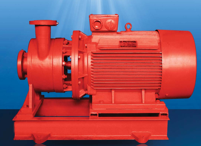 上海连成消防泵xbd6.5/55-slw150卧式单级消防水泵cccf认证