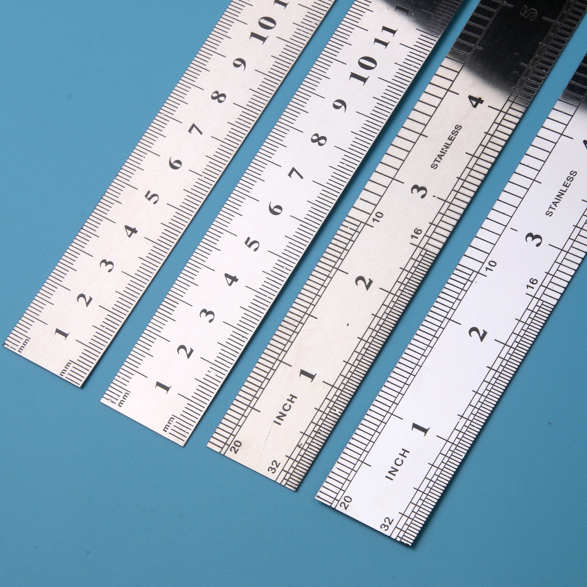 20cm公分钢直尺子不锈钢直尺子办公文具金属尺子 源头厂货批发