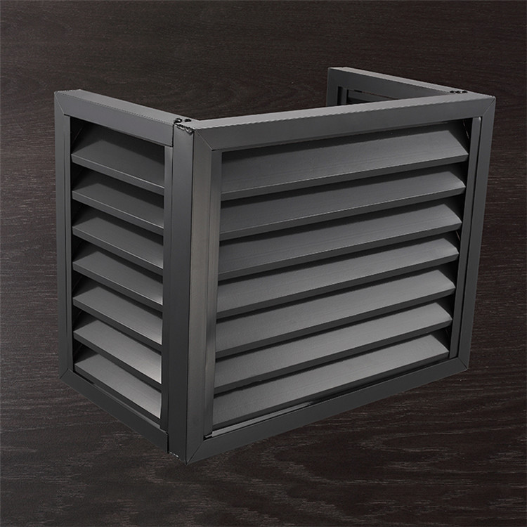 铝合金空调外机罩工程批发美化改造防雨百叶室外防护空调罩