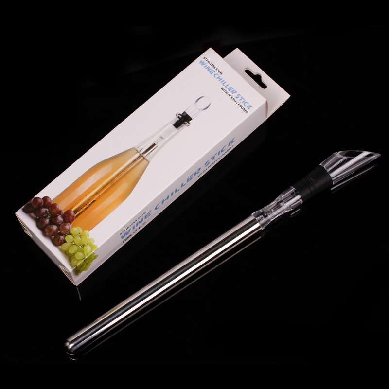 红酒速冻冷却冰酒棒 wine chiller 不锈钢红酒3合1冰酒倒酒器
