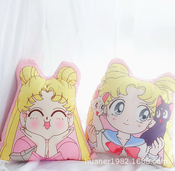 少女心粉美少女抱枕靠枕女生沙发公主房装饰卧室床头靠垫枕头