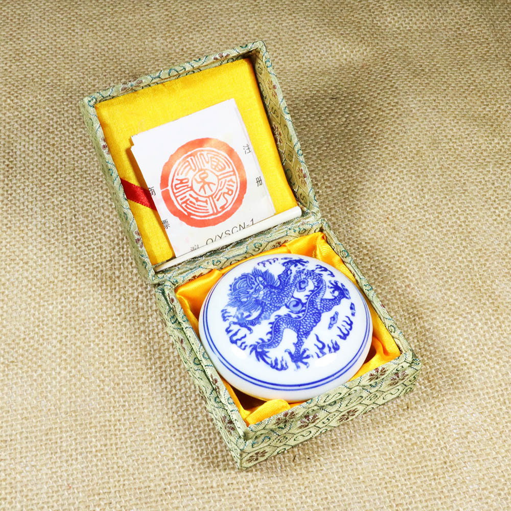 直销潜泉牌20克盒装古色印泥上海西泠印社印章篆刻书画朱砂印泥