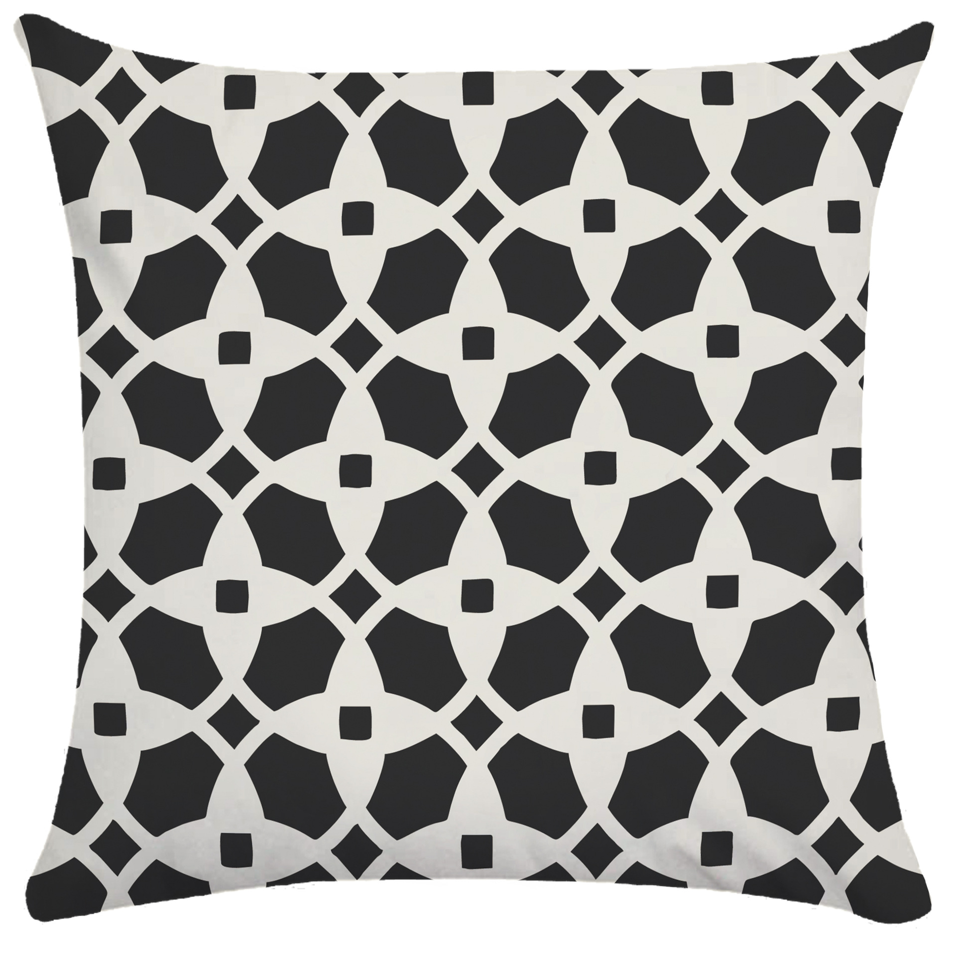 黑色几何花纹抱枕套超柔短毛绒沙发汽车抱枕靠枕腰枕坐垫套装饰