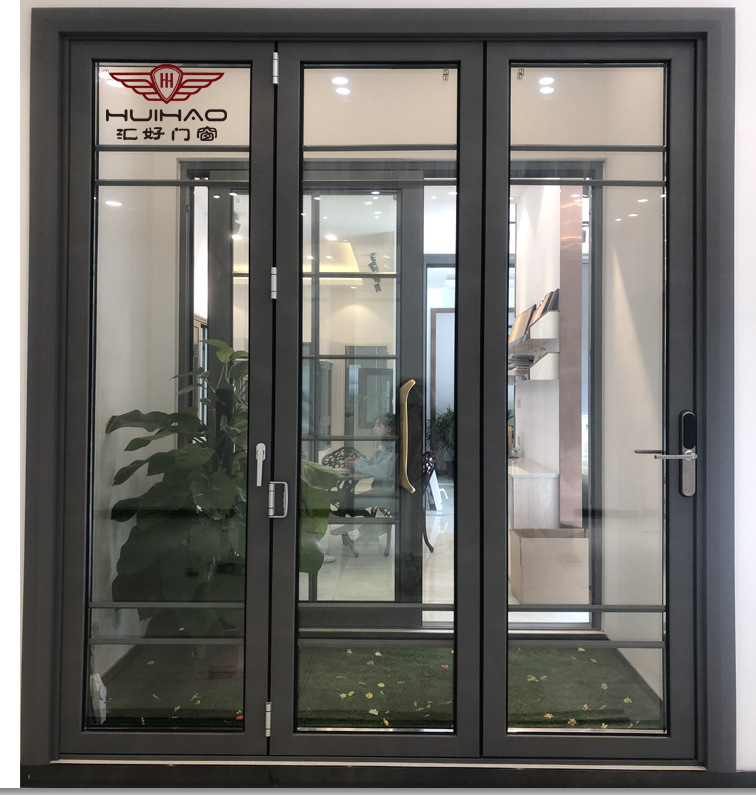 不锈钢重型滑轮75铝合金客厅大门折叠伸缩门防盗防火门2.0厚度