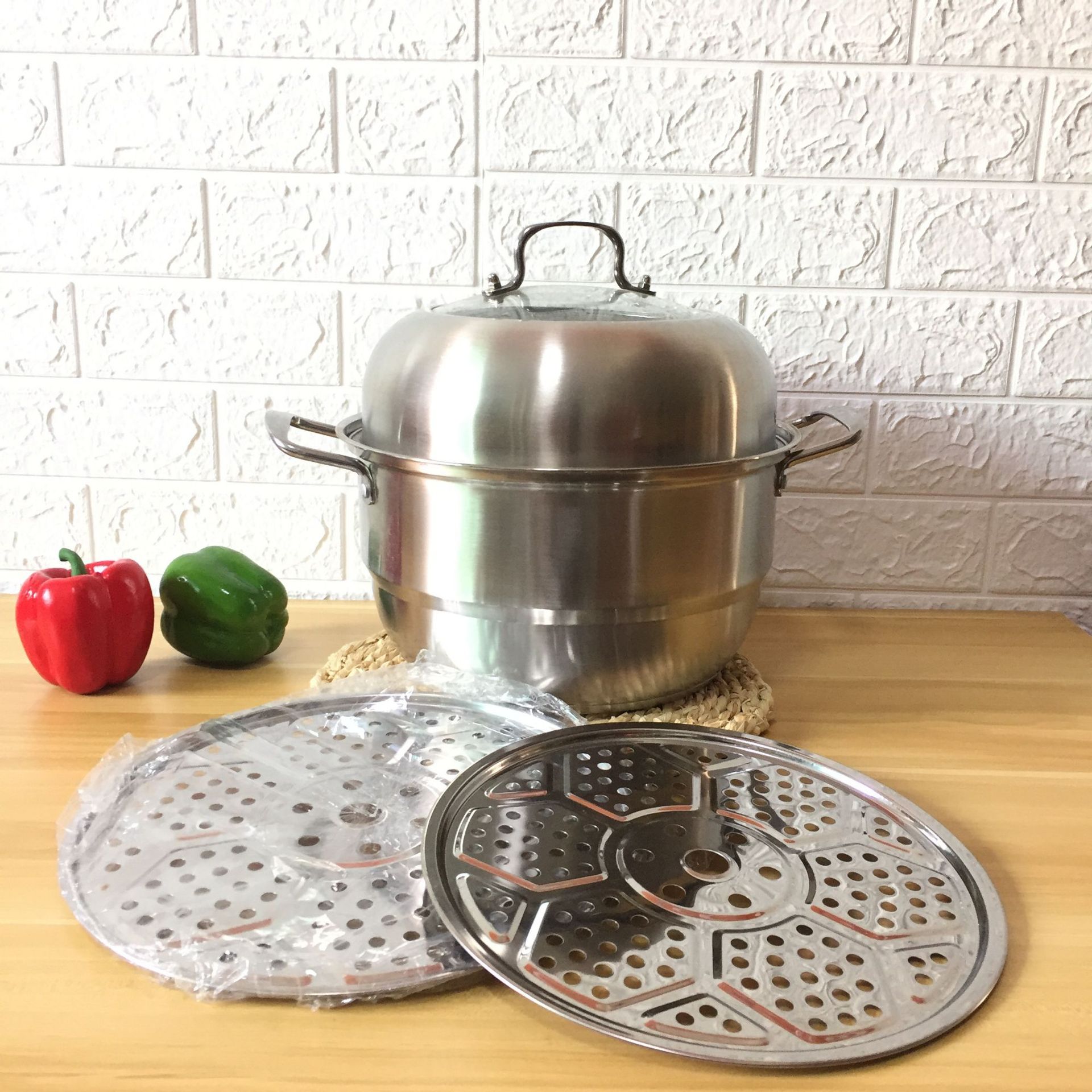 礼品锅 不锈钢蒸锅 无磁复底锅不锈钢蒸锅 汤蒸锅 电磁炉锅 汤锅