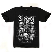 复古摇滚乐队男式短袖slipknot 活结乐队印花T恤新款美式潮牌男装