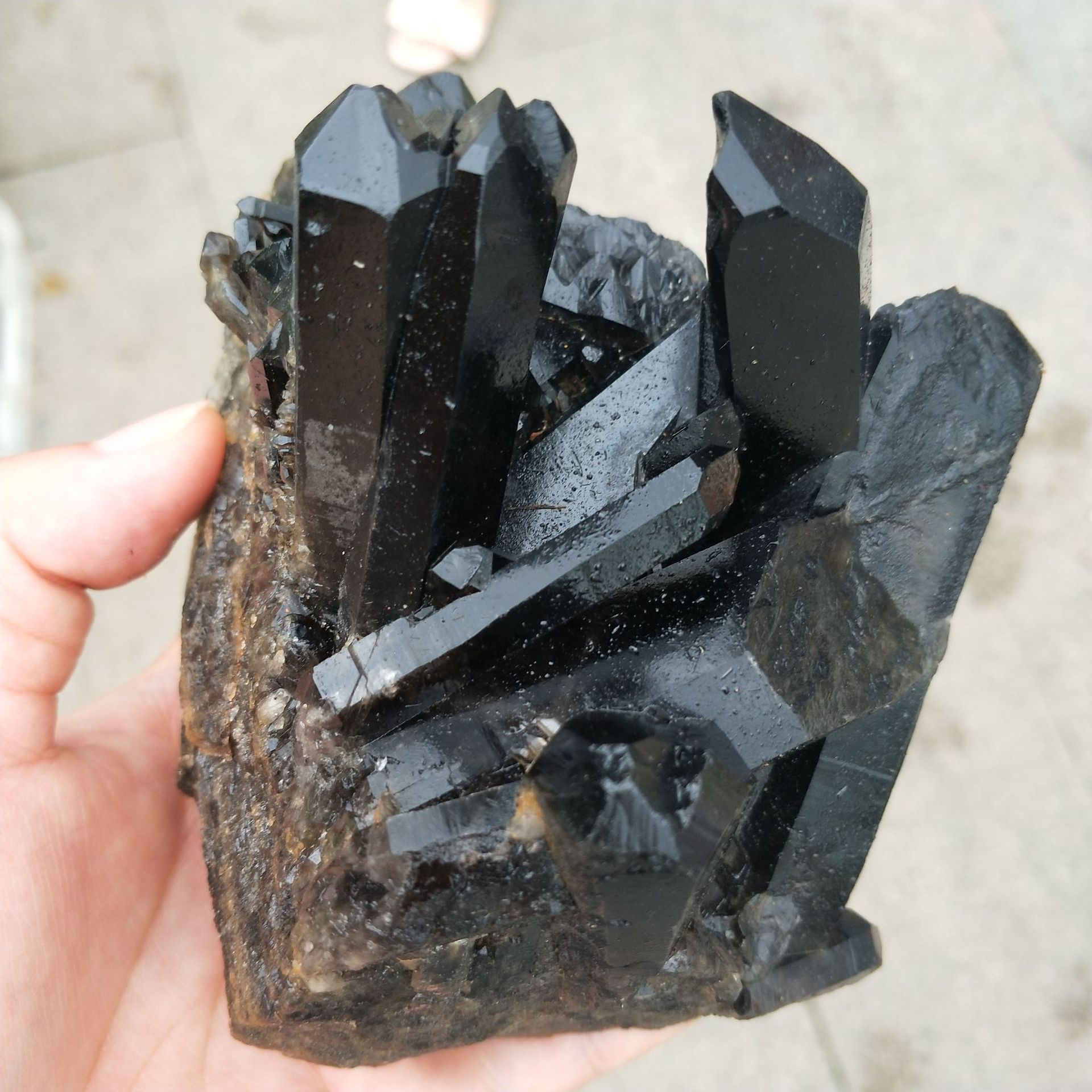 天然黑水晶原石 黑水晶簇 黑水晶晶簇摆件 黑水晶 厂家直供