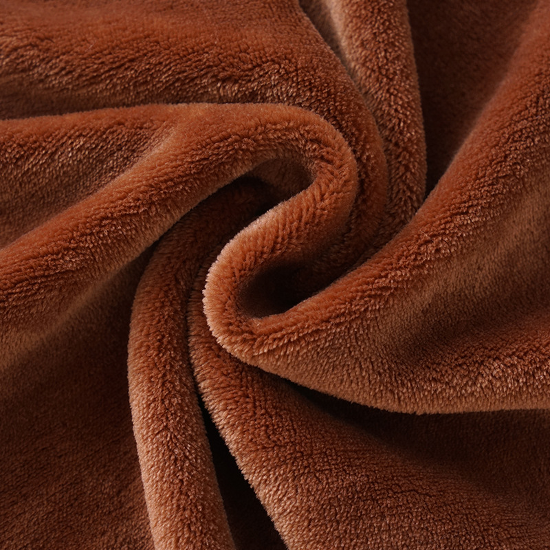 厂家现货批发素色法拉绒面料 秋冬季法莱绒睡衣浴袍布料定制