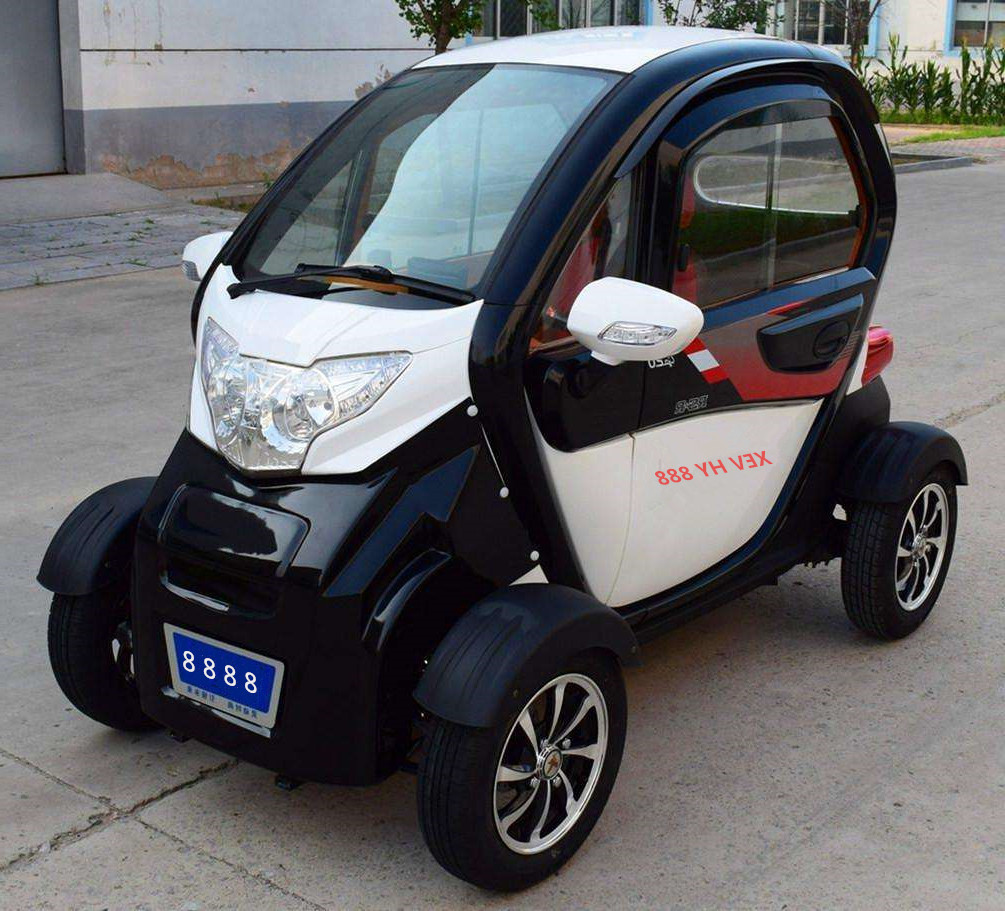 新款电动四轮车时尚成人电动汽车两门三座电瓶车全封闭老年代步车