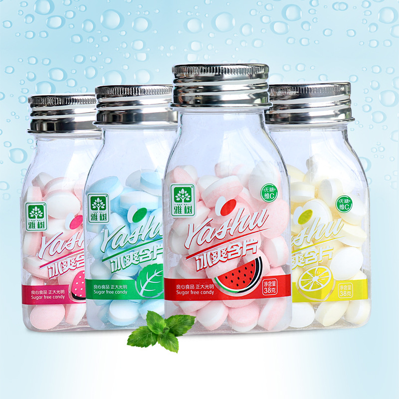 雅树38克冰爽含片 压片接吻糖约会表白清口润喉糖一件代发批发