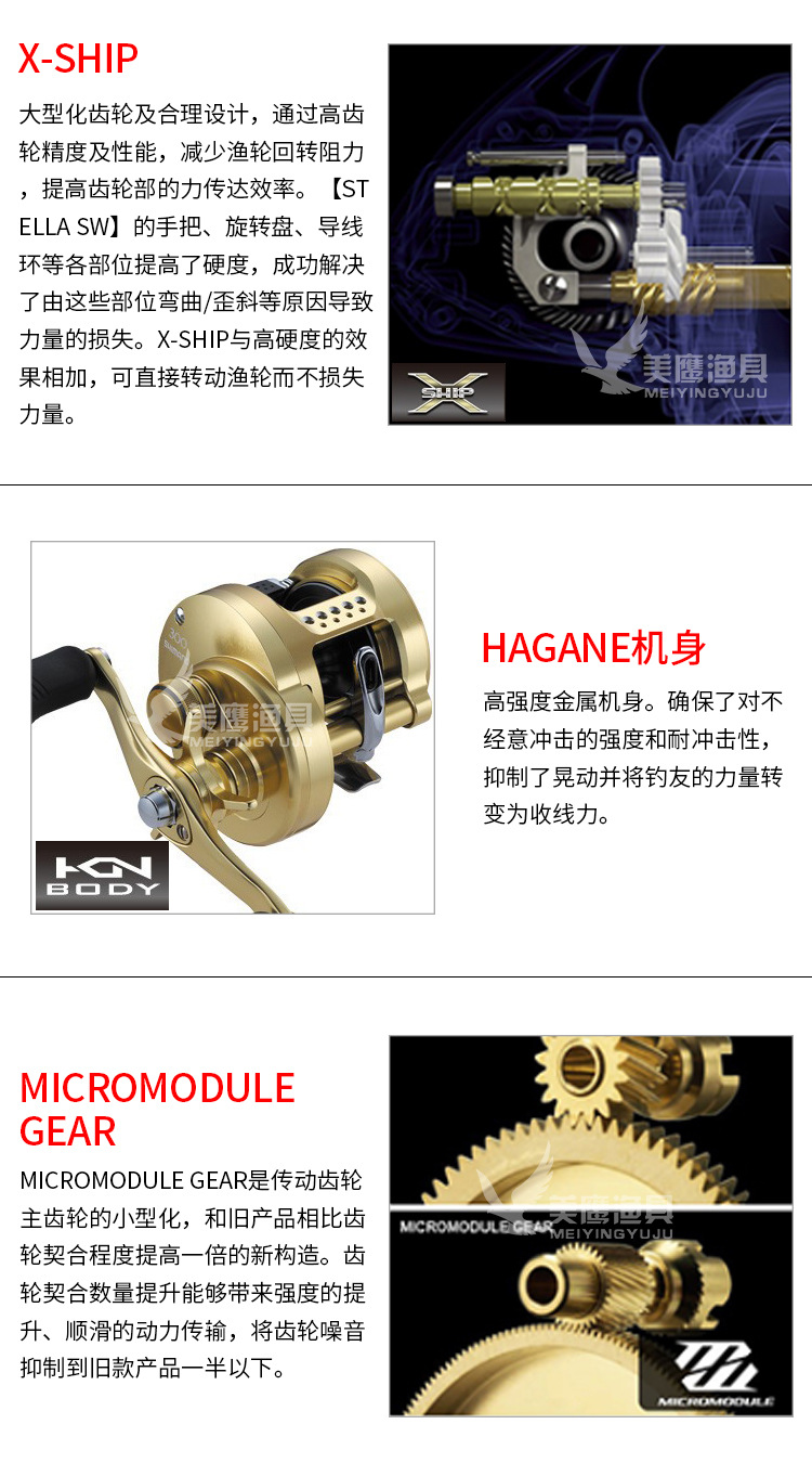 shimano禧玛诺calcutta conquest cq300/301/400/40118款雷强鼓轮