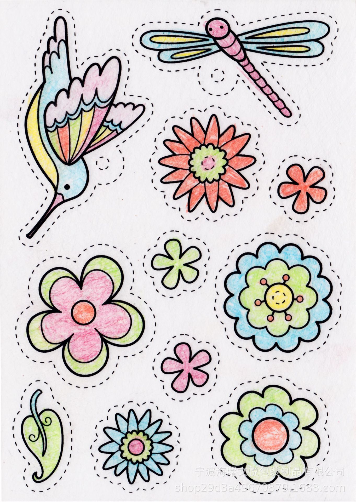 跨境产品diy热缩片shrinkydinks收缩片益智玩具填色shrinkart