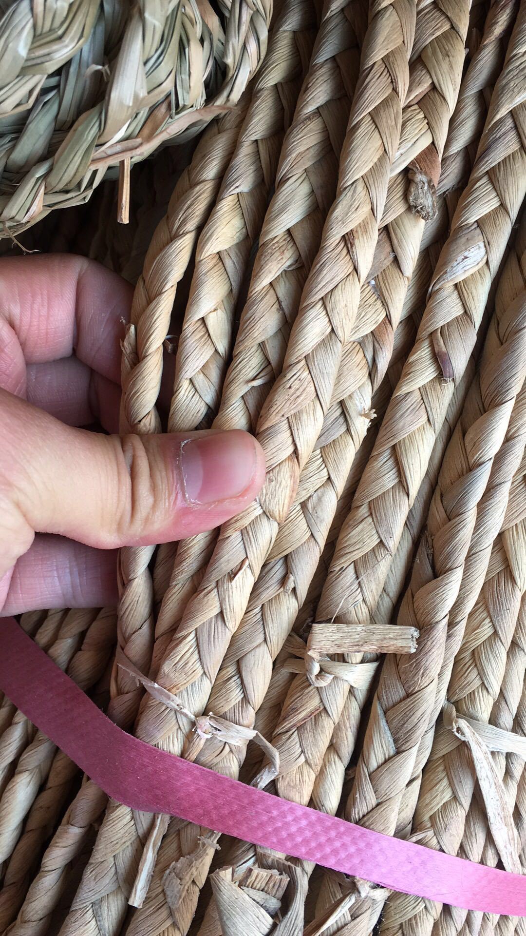 葫芦草辫 原材料三股辫 水草辫 藤草辫 黄色草辫三股编织辫