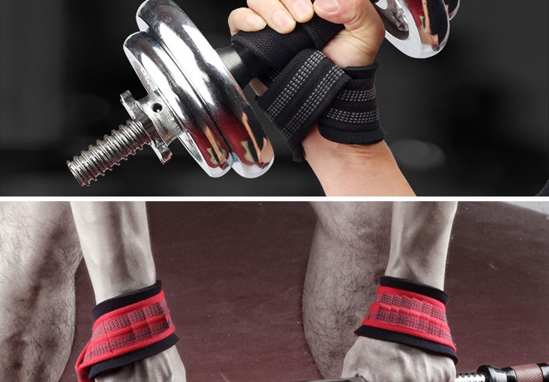 硬拉助力带健身护腕男士单杠引体向上防滑腕带护具运动健身握力带