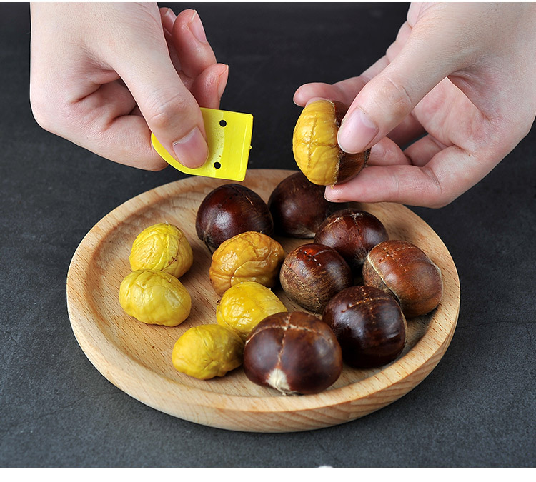 板栗开口器剥栗子神器十字开口刀家用开栗器核桃夹子剥壳器开果器