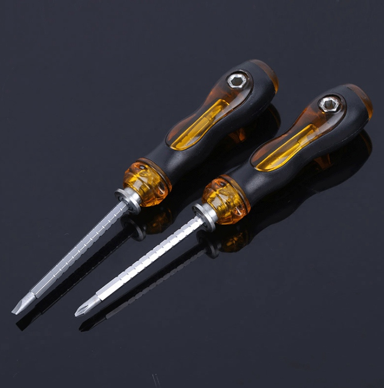 双用改锥一字十字两用起螺丝刀花梅花超硬带磁性钢公制双用十子